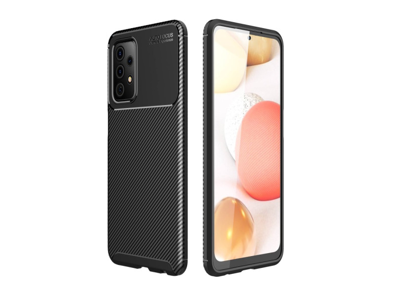 Newface Samsung Galaxy A52S Kılıf Focus Karbon Silikon - Siyah