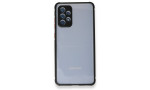 Newface Samsung Galaxy A52S Kılıf Miami Şeffaf Silikon - Siyah