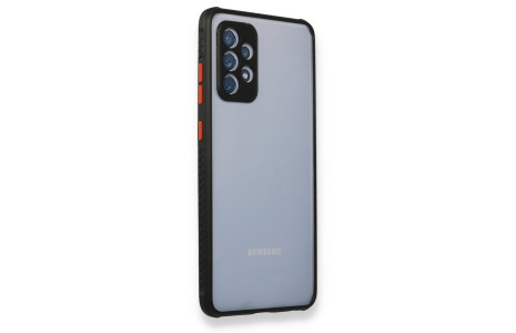 Newface Samsung Galaxy A52S Kılıf Miami Şeffaf Silikon - Siyah