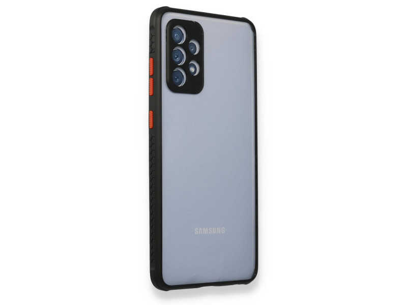 Newface Samsung Galaxy A52S Kılıf Miami Şeffaf Silikon - Siyah