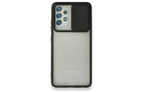 Newface Samsung Galaxy A52S Kılıf Palm Buzlu Kamera Sürgülü Silikon - Siyah