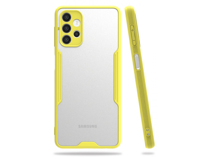 Newface Samsung Galaxy A52S Kılıf Platin Silikon - Sarı