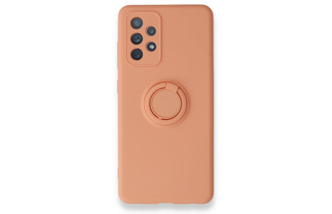 Newface Samsung Galaxy A52S Kılıf Viktor Yüzüklü Silikon - Pudra