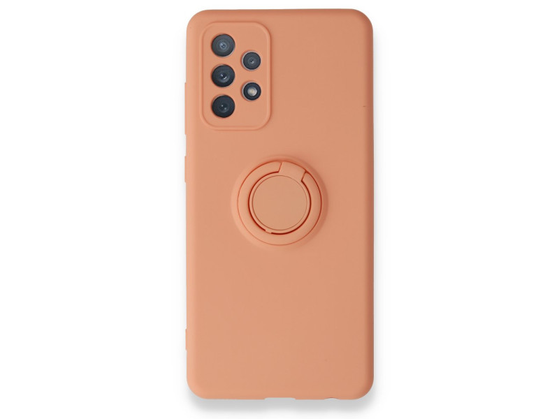 Newface Samsung Galaxy A52S Kılıf Viktor Yüzüklü Silikon - Pudra