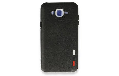 Newface Samsung Galaxy J7 Kılıf Loop Deri Silikon - Siyah