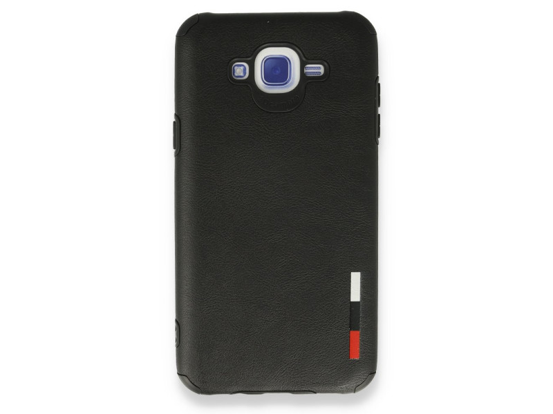 Newface Samsung Galaxy J7 Kılıf Loop Deri Silikon - Siyah