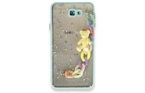 Newface Samsung Galaxy J7 Prime Kılıf Ayıcıklı Silikon - Yeşil