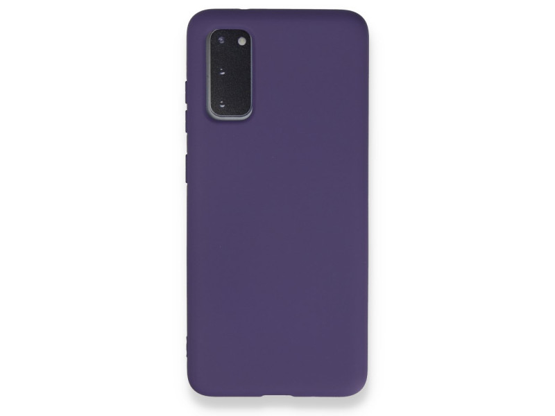 Newface Samsung Galaxy S20 Kılıf Nano içi Kadife Silikon - Mor