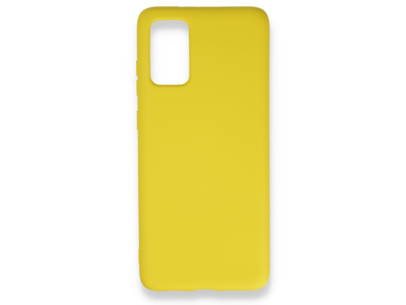 Newface Samsung Galaxy S20 Plus Kılıf Nano içi Kadife Silikon - Sarı