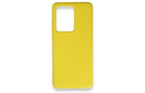 Newface Samsung Galaxy S20 Ultra Kılıf Nano içi Kadife Silikon - Sarı