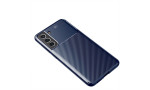 Newface Samsung Galaxy S21 FE Kılıf Focus Karbon Silikon - Lacivert