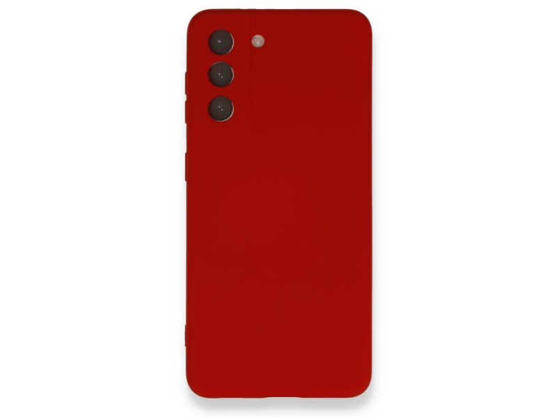 Newface Samsung Galaxy S21 FE Kılıf Nano içi Kadife Silikon - Kırmızı