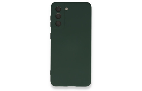 Newface Samsung Galaxy S21 FE Kılıf Nano içi Kadife Silikon - Koyu Yeşil