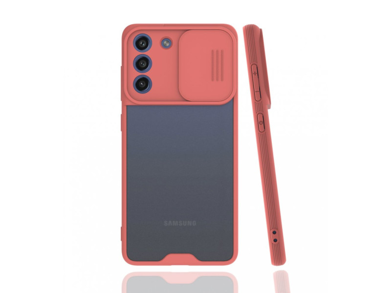 Newface Samsung Galaxy S21 FE Kılıf Platin Kamera Koruma Silikon - Pembe