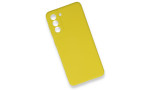 Newface Samsung Galaxy S21 Kılıf Nano içi Kadife Silikon - Sarı