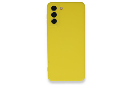Newface Samsung Galaxy S21 Plus Kılıf Nano içi Kadife Silikon - Sarı