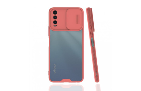 Newface Vivo Y20 Kılıf Platin Kamera Koruma Silikon - Pembe