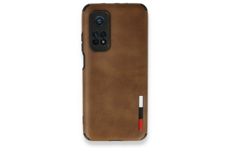 Newface Xiaomi Mi 10T Pro Kılıf Loop Deri Silikon - Kahverengi