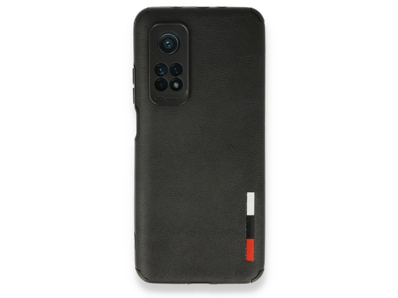 Newface Xiaomi Mi 10T Pro Kılıf Loop Deri Silikon - Siyah