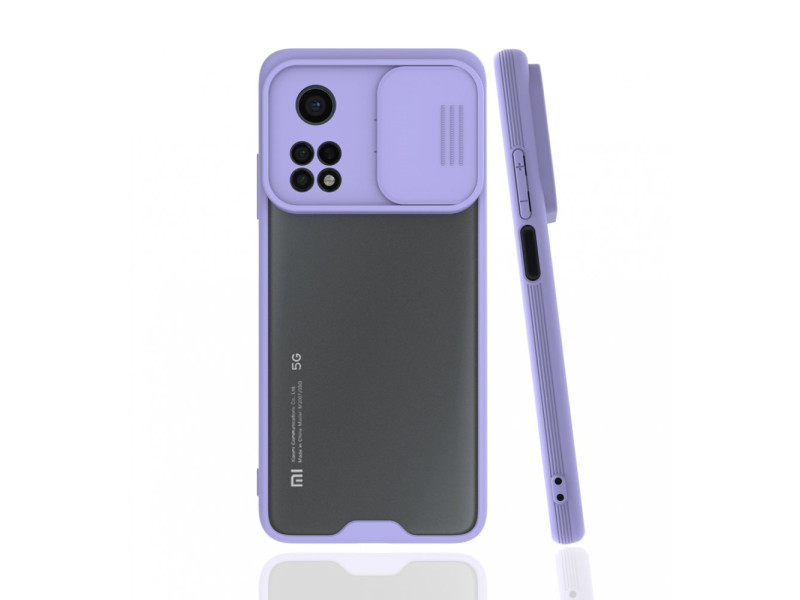 Newface Xiaomi Mi 10T Pro Kılıf Platin Kamera Koruma Silikon - Lila