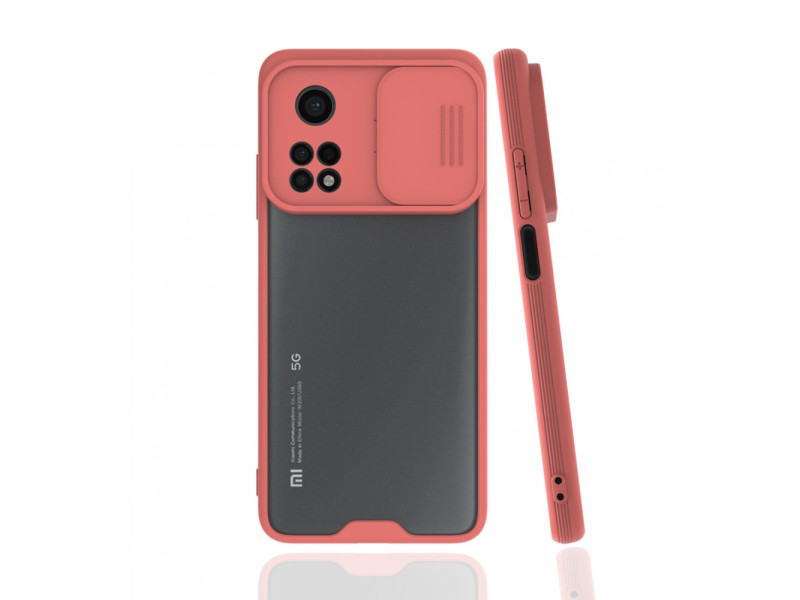 Newface Xiaomi Mi 10T Pro Kılıf Platin Kamera Koruma Silikon - Pembe