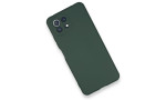 Newface Xiaomi Mİ 11 Lite Kılıf Nano içi Kadife Silikon - Koyu Yeşil