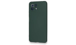 Newface Xiaomi Mİ 11 Lite Kılıf Nano içi Kadife Silikon - Koyu Yeşil