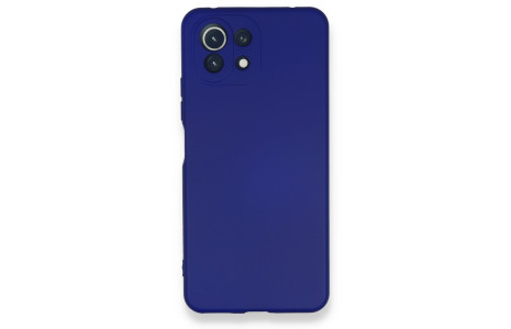 Newface Xiaomi Mİ 11 Lite Kılıf Nano içi Kadife Silikon - Koyu Mavi