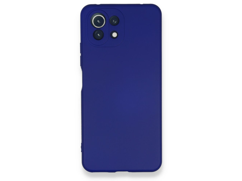 Newface Xiaomi Mİ 11 Lite Kılıf Nano içi Kadife Silikon - Koyu Mavi