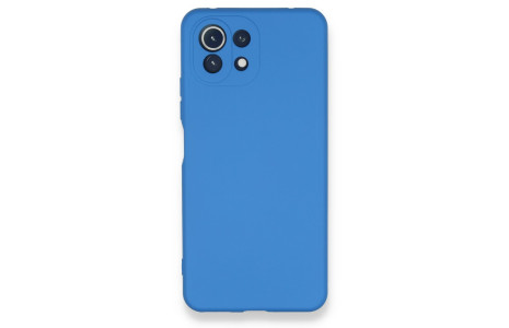 Newface Xiaomi Mİ 11 Lite Kılıf Nano içi Kadife Silikon - Mavi