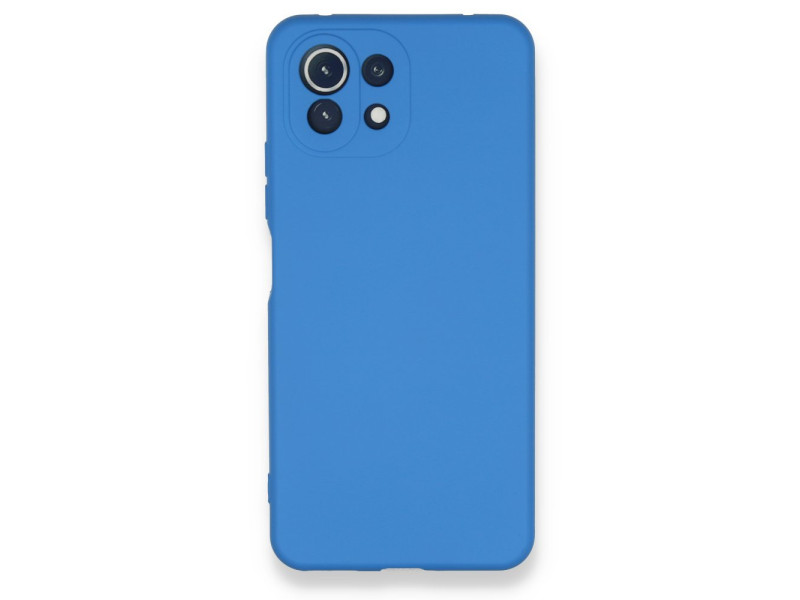 Newface Xiaomi Mİ 11 Lite Kılıf Nano içi Kadife Silikon - Mavi