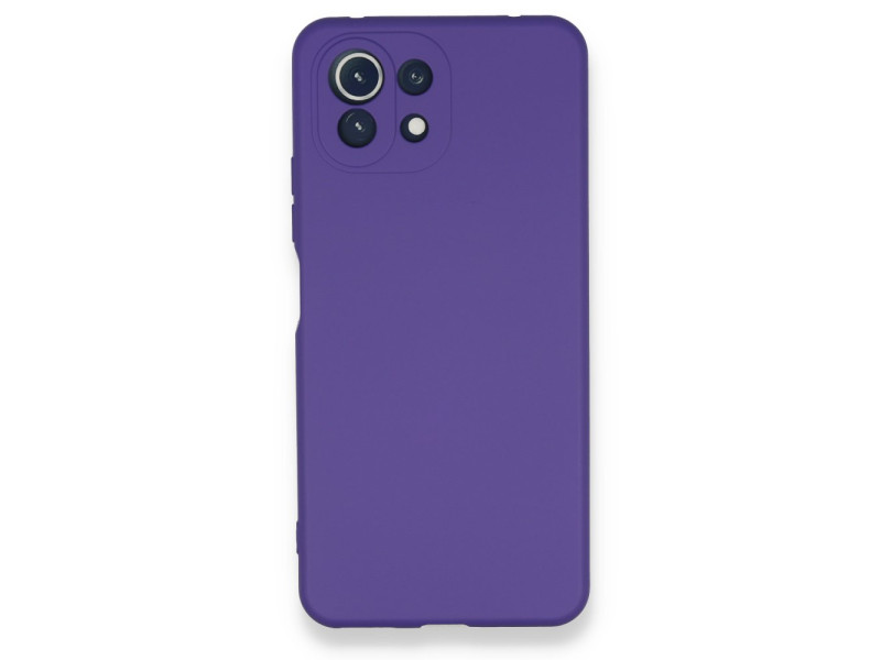Newface Xiaomi Mİ 11 Lite Kılıf Nano içi Kadife Silikon - Mor