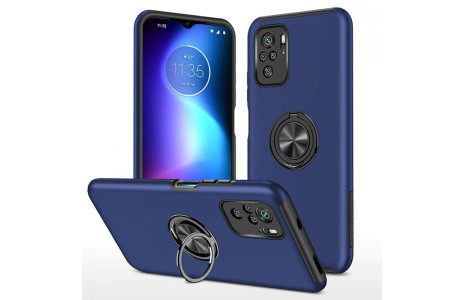 Newface Xiaomi Poco F3 Kılıf Elit Yüzüklü Kapak - Lacivert