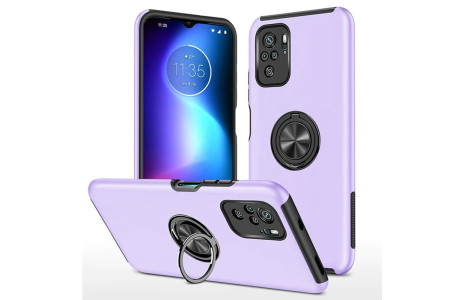 Newface Xiaomi Poco F3 Kılıf Elit Yüzüklü Kapak - Mor