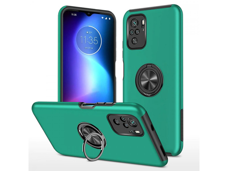 Newface Xiaomi Poco F3 Kılıf Elit Yüzüklü Kapak - Yeşil