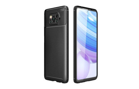 Newface Xiaomi Pocophone X3 Pro Kılıf Focus Karbon Silikon - Siyah