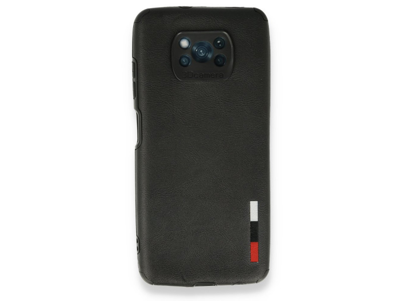 Newface Xiaomi Pocophone X3 Kılıf Loop Deri Silikon - Siyah