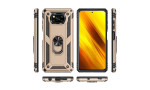 Newface Xiaomi Pocophone X3 Pro Kılıf Sofya Yüzüklü Silikon Kapak - Gold