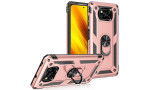 Newface Xiaomi Pocophone X3 Pro Kılıf Sofya Yüzüklü Silikon Kapak - Rose