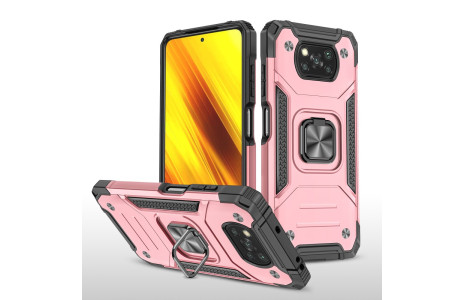 Newface Xiaomi Pocophone X3 Pro Kılıf Zegna Yüzüklü Silikon Kapak - Rose