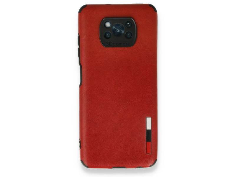 Newface Xiaomi Pocophone X3 Pro Kılıf Loop Deri Silikon - Kırmızı