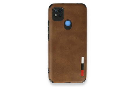 Newface Xiaomi Redmi 9C Kılıf Loop Deri Silikon - Kahverengi