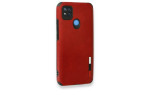 Newface Xiaomi Redmi 9C Kılıf Loop Deri Silikon - Kırmızı