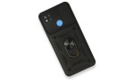 Newface Xiaomi Redmi 9C Kılıf Pars Lens Yüzüklü Silikon - Siyah