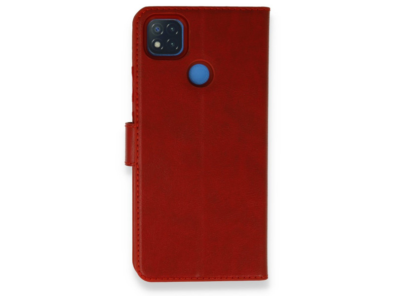 Newface Xiaomi Redmi 9C Kılıf Trend S Plus Kapaklı Kılıf - Kırmızı