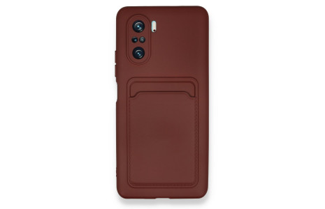 Newface Xiaomi Redmi K40 Pro Kılıf Kelvin Kartvizitli Silikon - Bordo