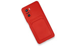 Newface Xiaomi Redmi K40 Pro Kılıf Kelvin Kartvizitli Silikon - Kırmızı