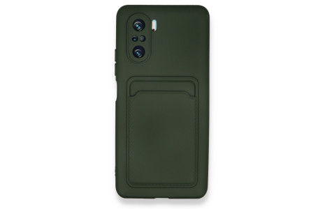 Newface Xiaomi Redmi K40 Pro Kılıf Kelvin Kartvizitli Silikon - Koyu Yeşil