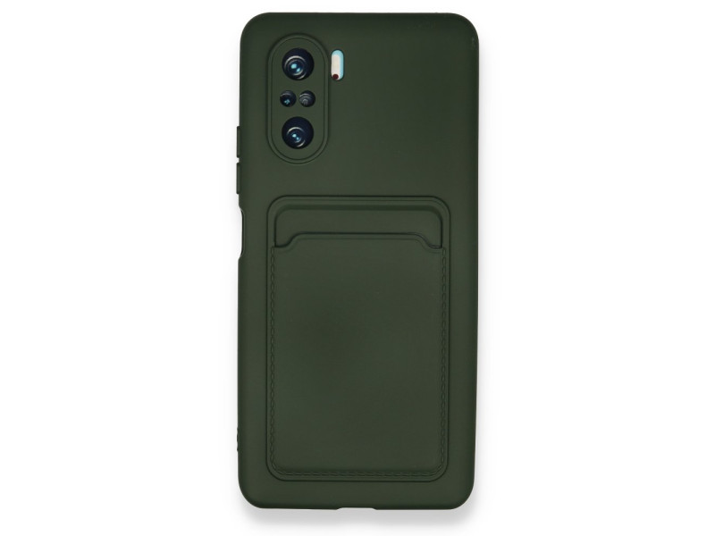 Newface Xiaomi Redmi K40 Pro Kılıf Kelvin Kartvizitli Silikon - Koyu Yeşil