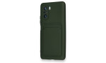 Newface Xiaomi Redmi K40 Pro Kılıf Kelvin Kartvizitli Silikon - Koyu Yeşil